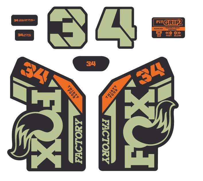Sticker Versan Fox 34
